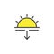 Sunset filled outline icon