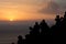 Sunset from Finisterre lighthouse, Galicia, Spain.