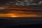 Sunset on fog and mountains in the Serra da Freita Arouca, Portugal