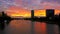 Sunset of Frankfurt Main River