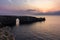 Sunset at Gil´\\\'s bridge in Menorca (Balearic Islands)