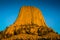 Sunset Glow on Devils Tower National Monument - Wyoming