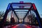 Sunset Glow on Illuminated Wells Street Bridge, Fort Wayne