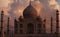 Sunset glow on the Taj Mahal