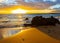 Sunset on The Golden Sand of Mokapu Beach