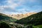 Sunset on The Grand-Bornand village and the Aravis mountain range