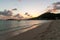 Sunset at the Great Bay beach - Philipsburg Sint Maarten  Saint Martin  - Caribbean tropical island