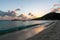 Sunset at the Great Bay beach - Philipsburg Sint Maarten  Saint Martin  - Caribbean tropical island