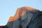 Sunset on Half Dome, Yosemite, view from Curry Village Parking