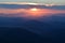 sunset from a high altitude, Mount Parnitha, Greece