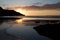 Sunset on Hope Cove beach, Devon, United Kingdom