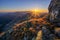 Sunset at Hruba Kopa mountain at West Tatras