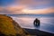 Sunset at the Hvitserkur basalt stack in northern Iceland