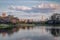 Sunset at Ibirapuera Park Lake and Sao Paulo Obelisk - Sao Paulo, Brazil