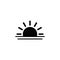 Sunset icon, sunrise icon. weather symbol black vector