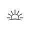 Sunset icon, sunrise icon. weather symbol black vector