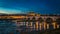 Sunset image of Blois and the Loire River, France