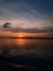 The sunset on the Indonesian rokan river, how beautiful Indonesia& x27;s nature is, its natural wealth will never run out