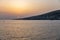 Sunset on the Ionian Sea. Saranda, Albania