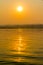 Sunset on Irrawaddy river