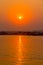 Sunset on Irrawaddy river