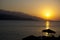 Sunset from the island of Samos