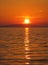 Sunset at Ist in the Adriatic sea of Croatia