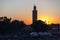 Sunset on Jemaa el-Fnaa and the Koutoubia Mosque in Marrakesh