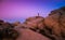 Sunset on the Jumbo Rocks of Joshua Tree National Park, California