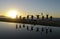 Sunset jump at Stradbroke Island