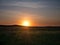 Sunset in the Kazakh steppe.