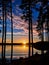 Sunset at Kielder Water and Forest, Northumberland Park, England