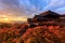 Sunset at Kiyomizu-dera Temple in Kyoto