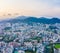 Sunset of Kowloon, cityscape of Hong Kong