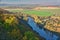 Sunset on Krivin mountain over Hron river during autumn