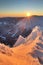 Sunset in Krkonose mountains