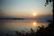 Sunset at Kwan Phayao lake, Thailand