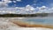 Sunset lake in Black Sand Basin, Yellowstone National Park, Wyoming