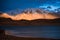 Sunset by the Lake Karakuri and Mount Muztagata