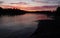 Sunset on Lake Ladoga. Ladoga Skerries, Karelia, Russia