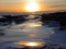Sunset on Lake Superior winte