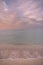 Sunset landscape on a beautiful beach in Mondello, Palermo, Italy