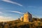 Sunset Landscape of Historical Windmills in Portugal