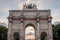 Sunset landscape on the Louvre Arch of Triumph