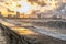 Sunset landscape of the MalecÃ³n of La Habana in Cuba