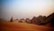 Sunset Landscape of Meroe pyramids in the desert, Sudan,