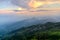 Sunset landscape from Phu Tab Berk hill, Phetchabun province, Th