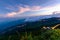 Sunset landscape from Phu Tab Berk hill, Phetchabun province, Th