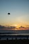 Sunset landscape scenery silhouette parachute