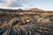 Sunset at lava formation landscape, La Restinga, El Hierro, Canary Islands, Spain